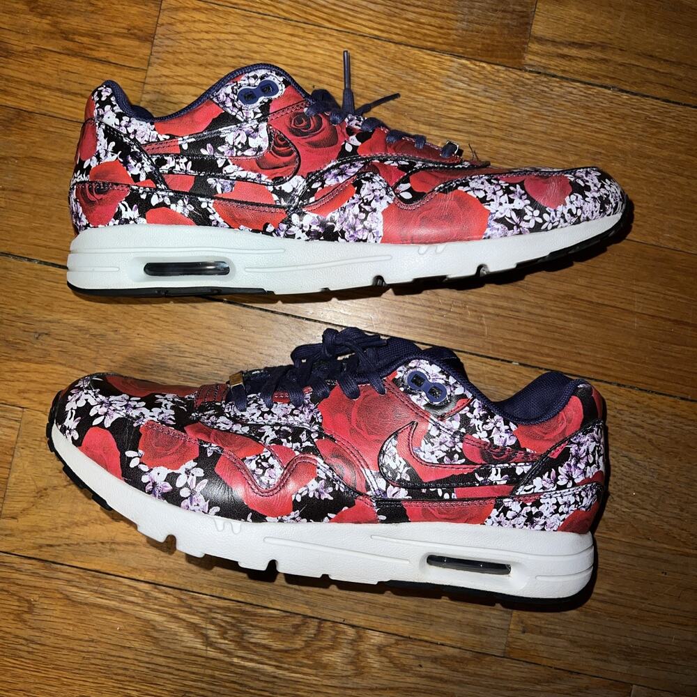 Nike Air Max 1 Ultra London Rose/Navy Women Size 10/Men 8.5 floral.limited.rare